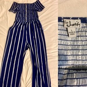 Blue and white jumper